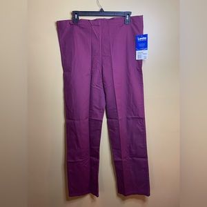 LANDAU 7602 RWP Classic Relax Drawstring Unisex Straight Leg Scrub Pants Maroon